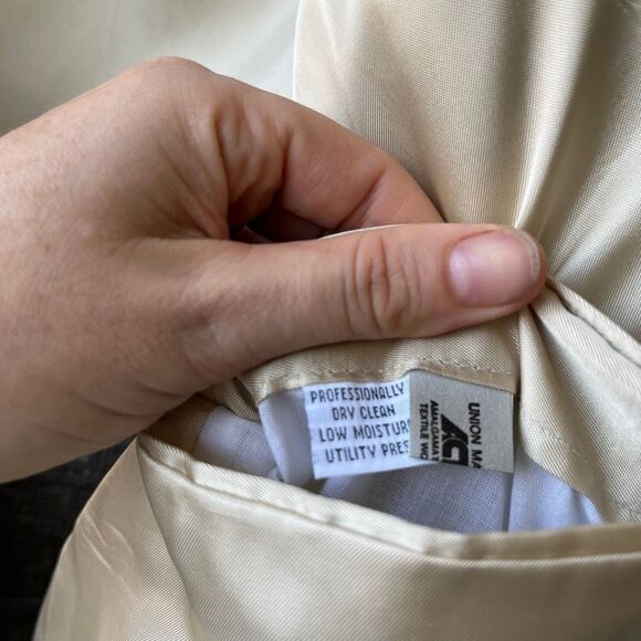 VTG Cricketeer Sport Coat Gray Woven Textured Blazer Silk Blend USA 44R ACTWU
